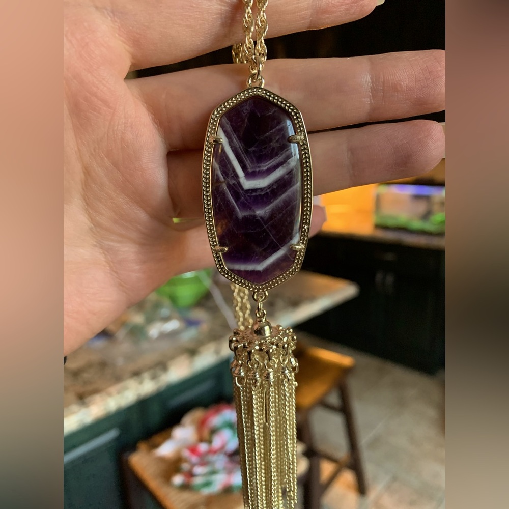 Kendra Scott purple banded agate rayne